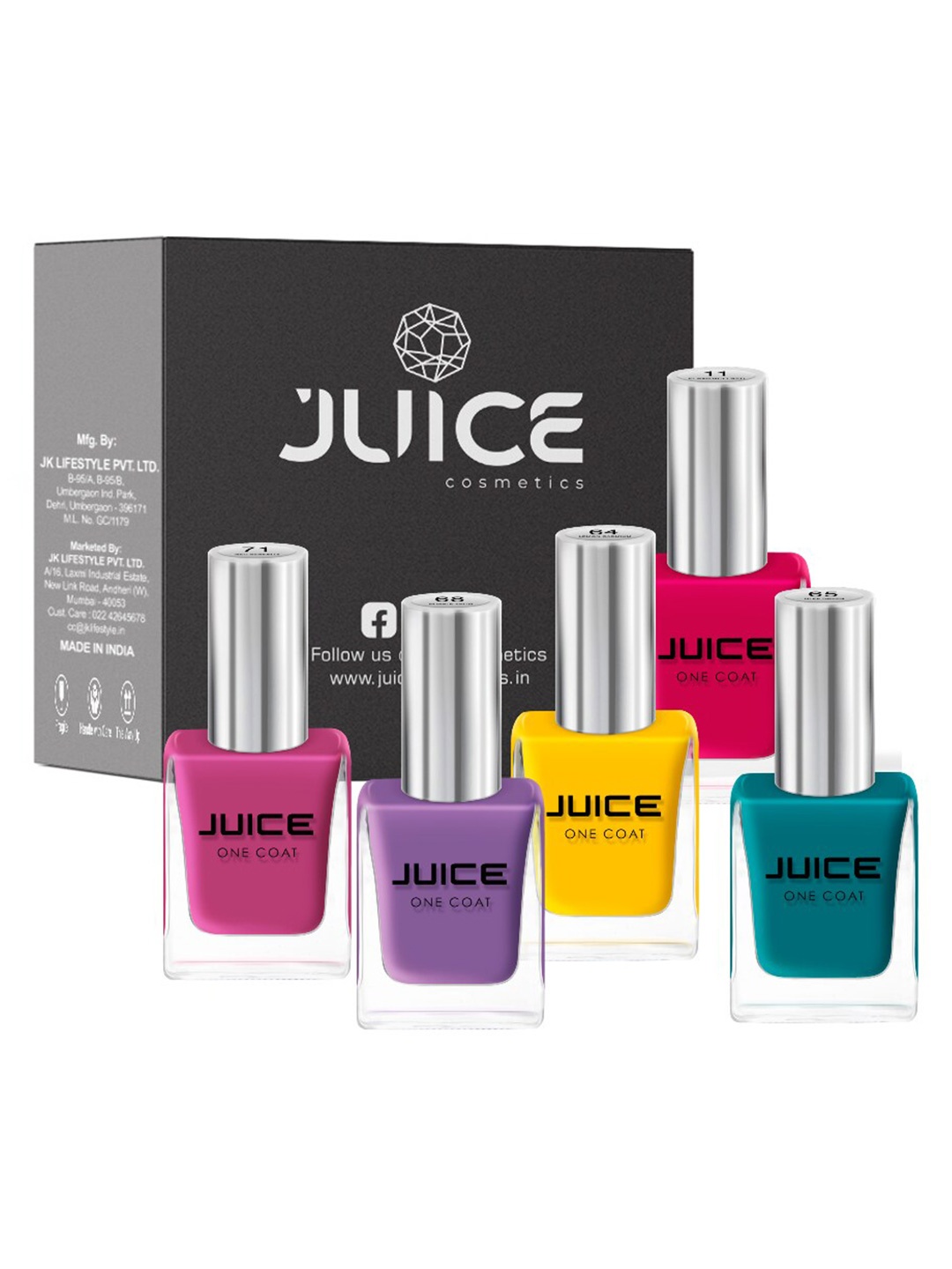 

JUICE Set Of 5 Nail Paint 55ml, Multi