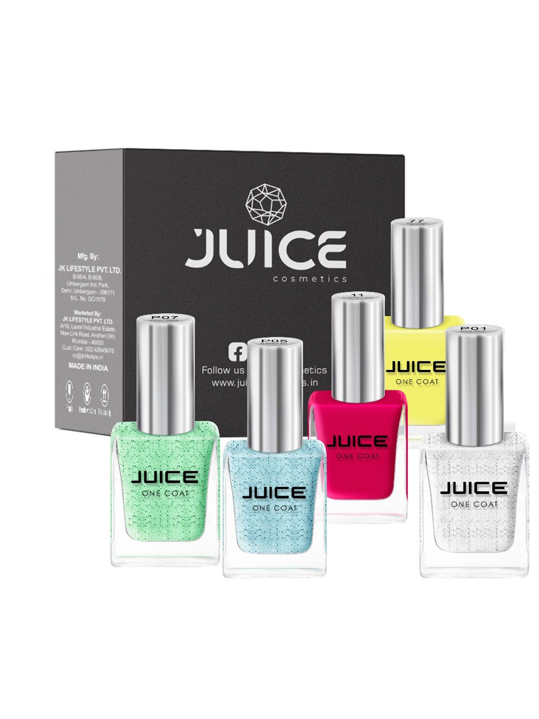 

JUICE Set Of 5 Nail Paint, Multi