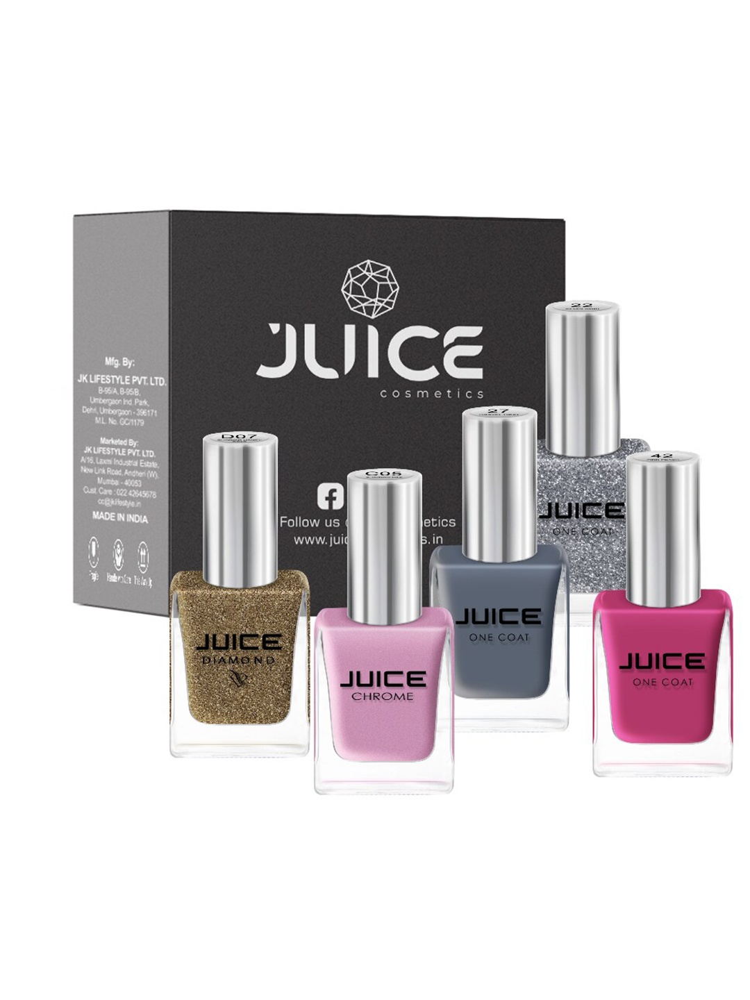 

JUICE Set Of 5 Nail Paint, Multi