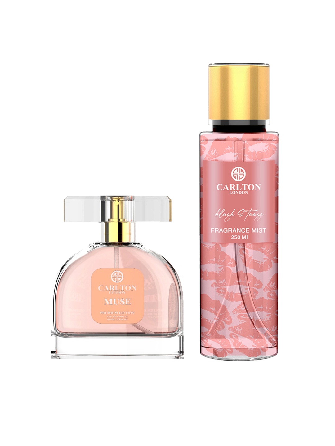 

Carlton London Women Blush & Tease Fragrance Body Mist 250ml+ Muse Eau De Parfum 100ml, Pink