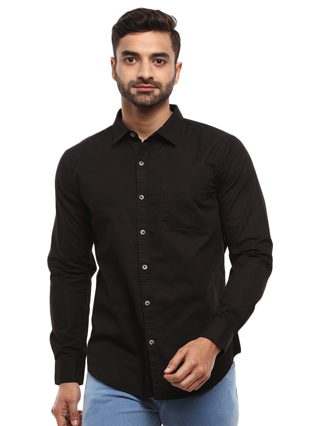 

V-Mart Men Black Casual Shirt