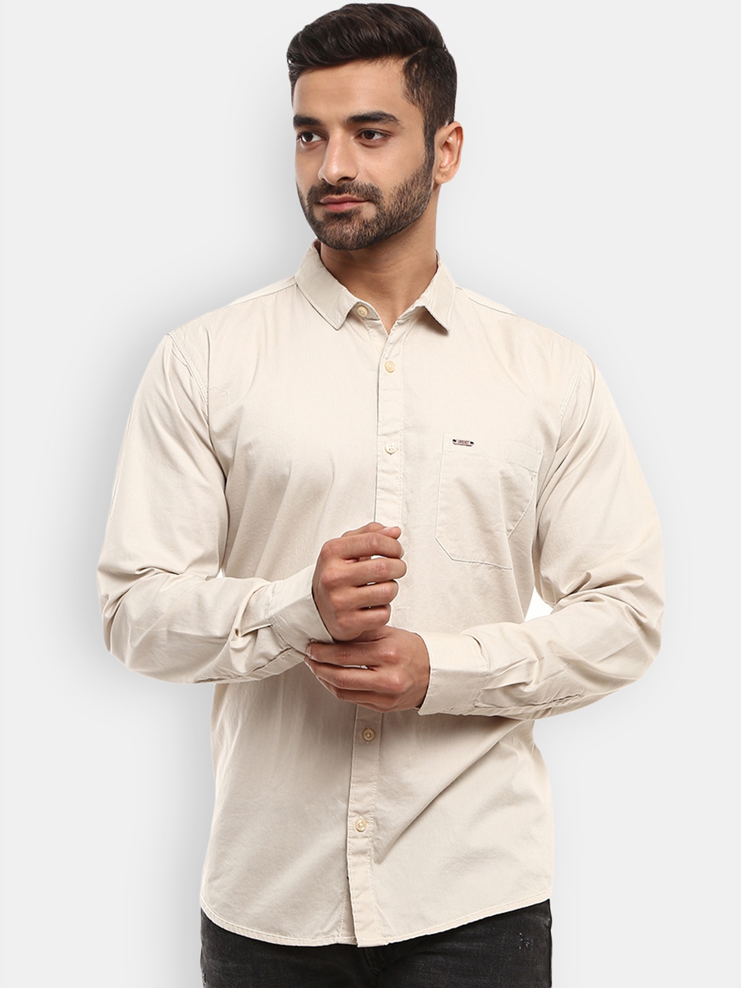 

V-Mart Men Beige Casual Shirt
