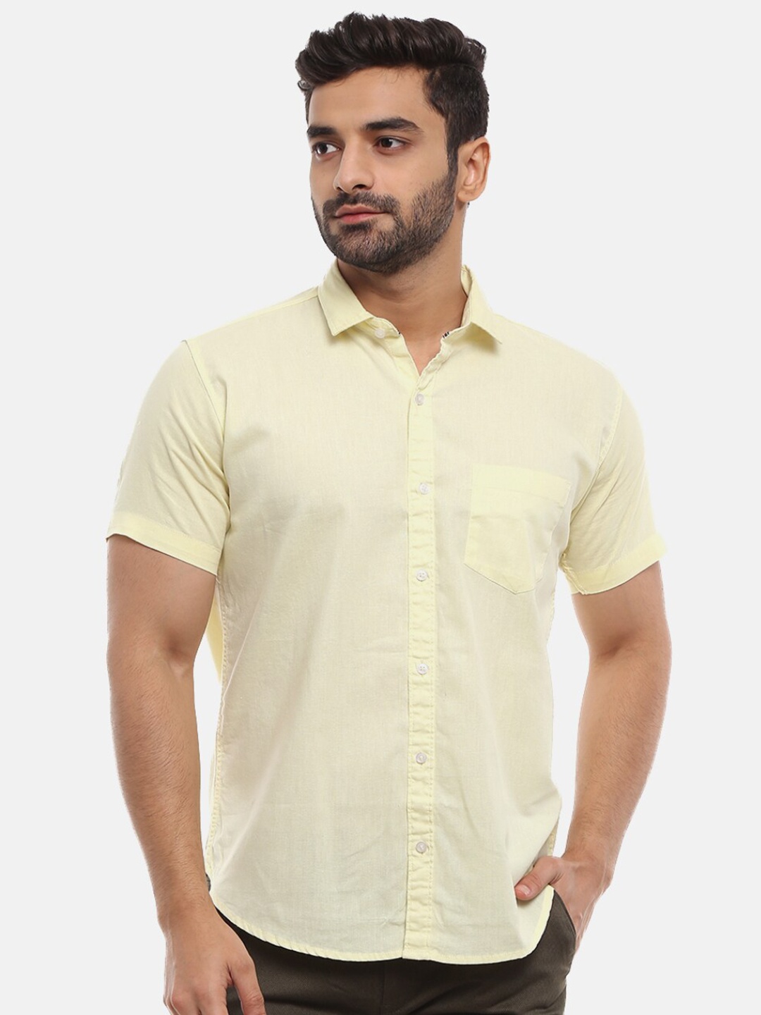 

V-Mart Men Yellow Casual Shirt