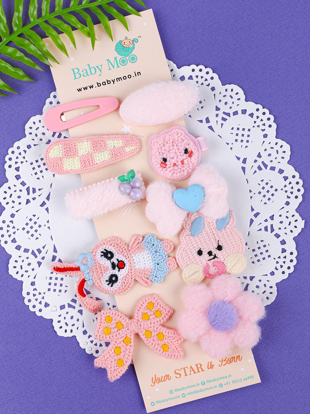 

Baby Moo Girls Pink & White Tic Tac Hair Clip