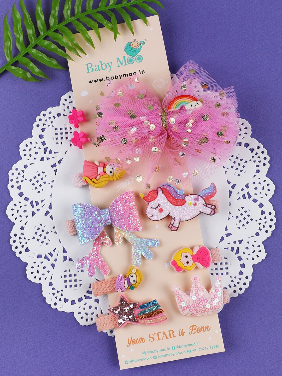 

Baby Moo Girls Pink & Purple Tic Tac Hair Clip