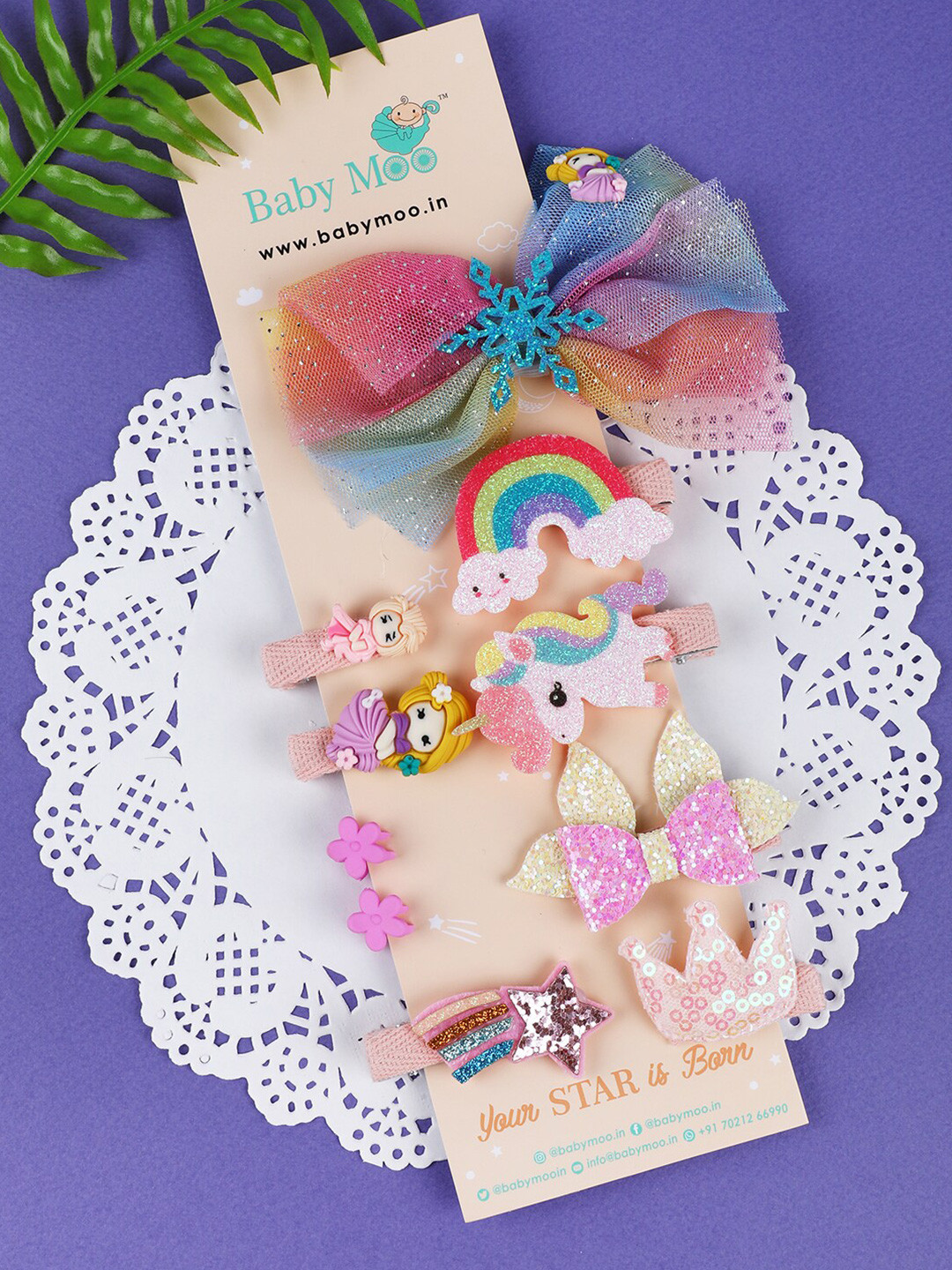 

Baby Moo Girls Purple & Pink Tic Tac Hair Clip