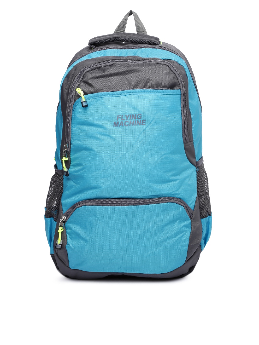 

Flying Machine Unisex Grey & Blue Colourblocked Laptop Backpack