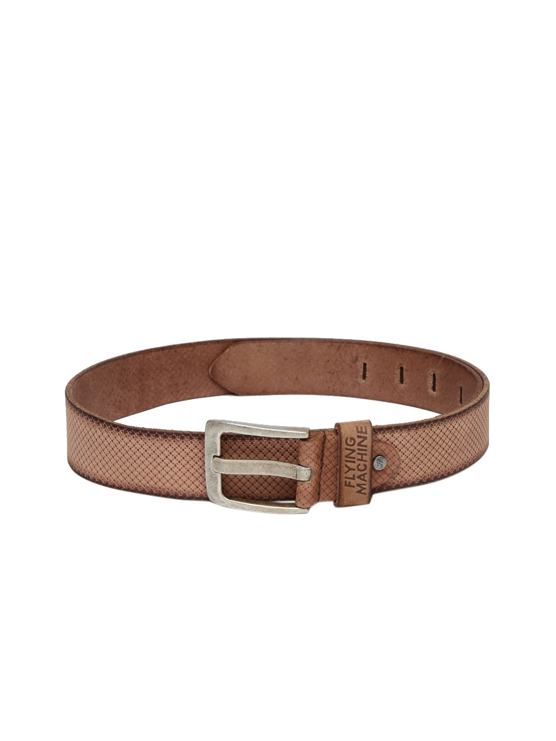

Flying Machine Men Brown Textured Leather Belt