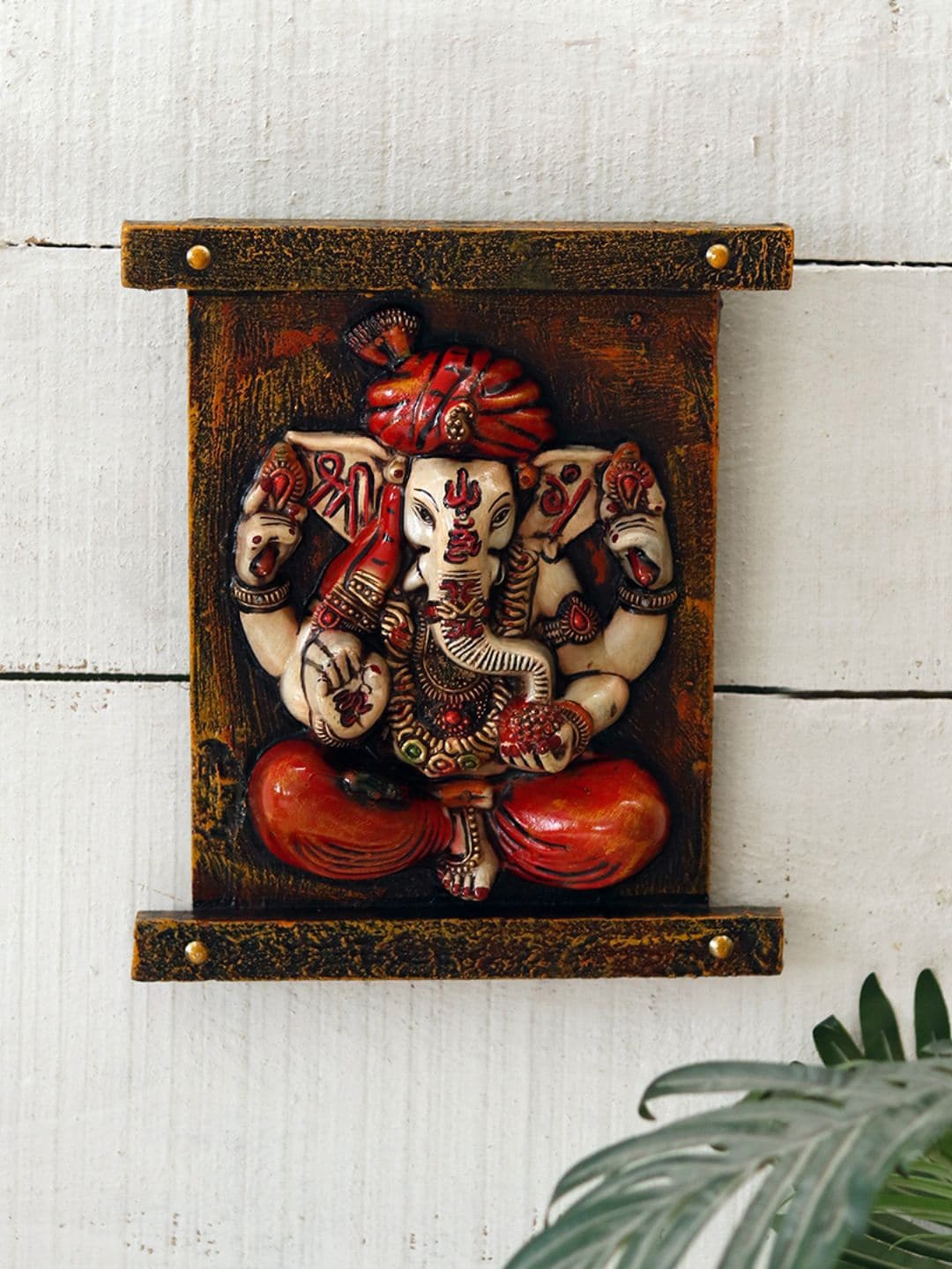 

Unravel India Brown Ganesha On Meditation Wall Art