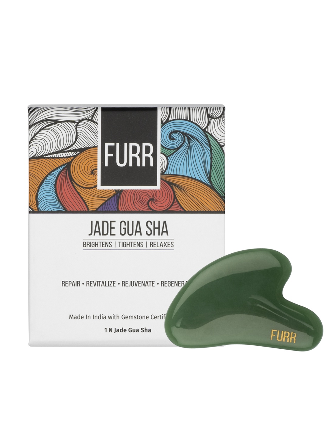 

PEESAFE Furr Jade Gua Sha for Brightens & Tightens - Green