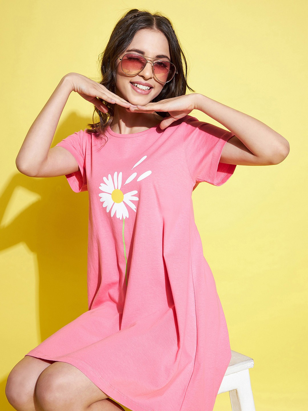

Noh Voh - SASSAFRAS Kids Pink & flower girl A-Line Dress