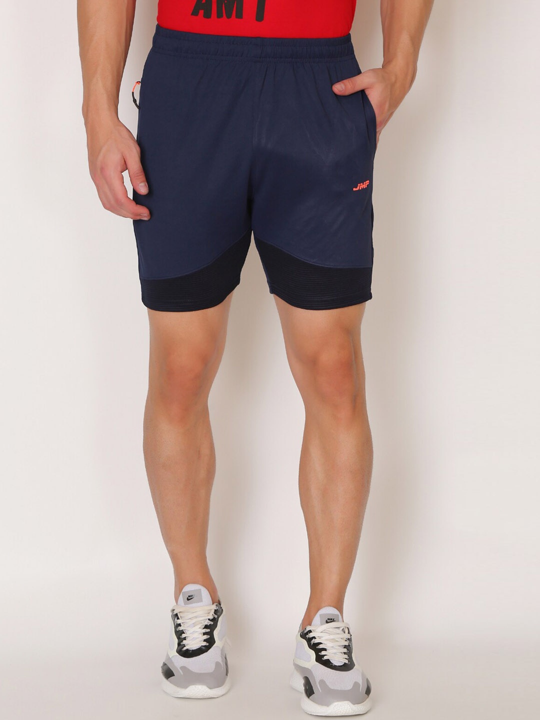 

JMP Men Navy Blue Slim Fit Outdoor Shorts