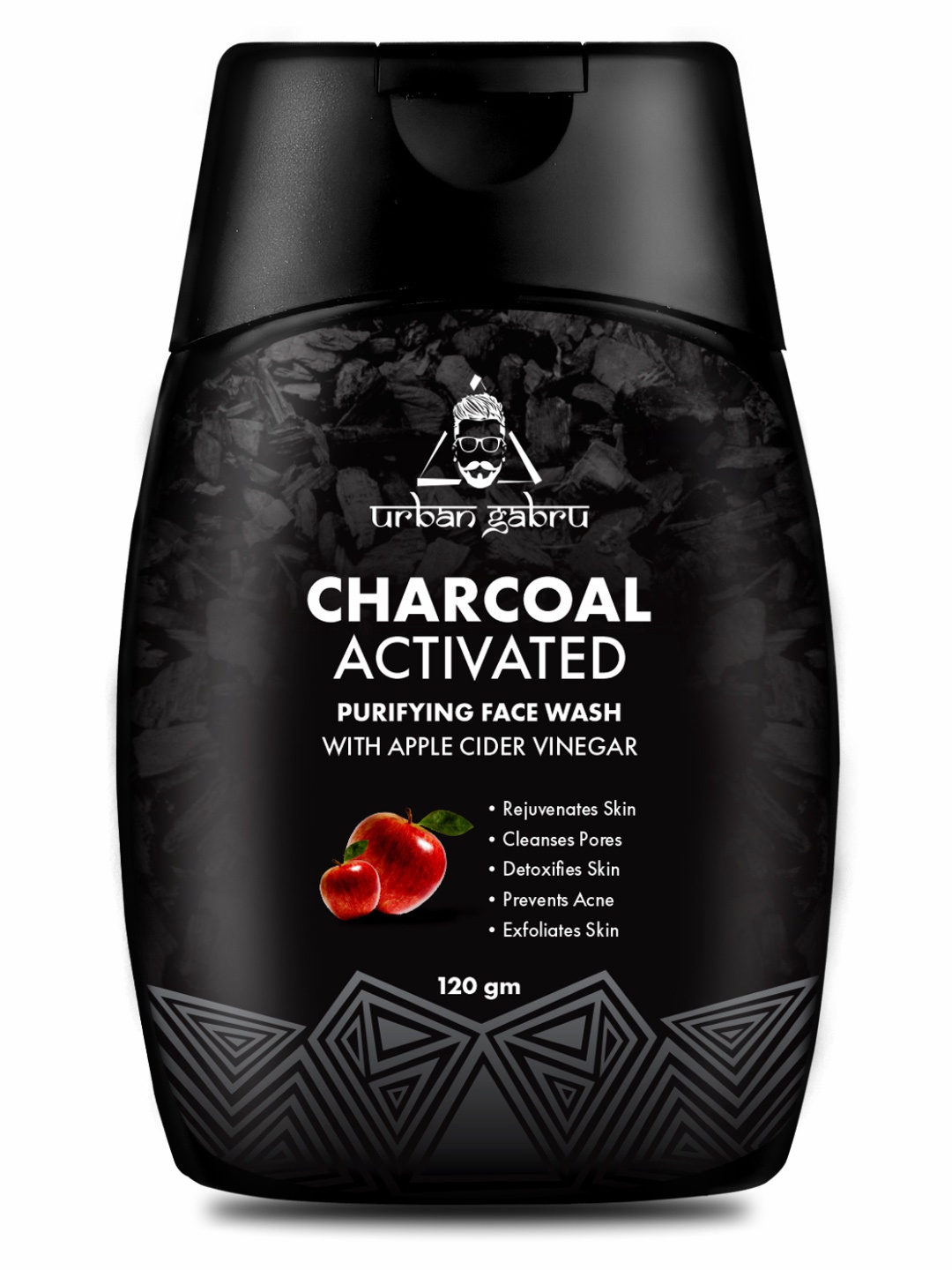 

URBANGABRU Activated Charcoal Face Wash, Black