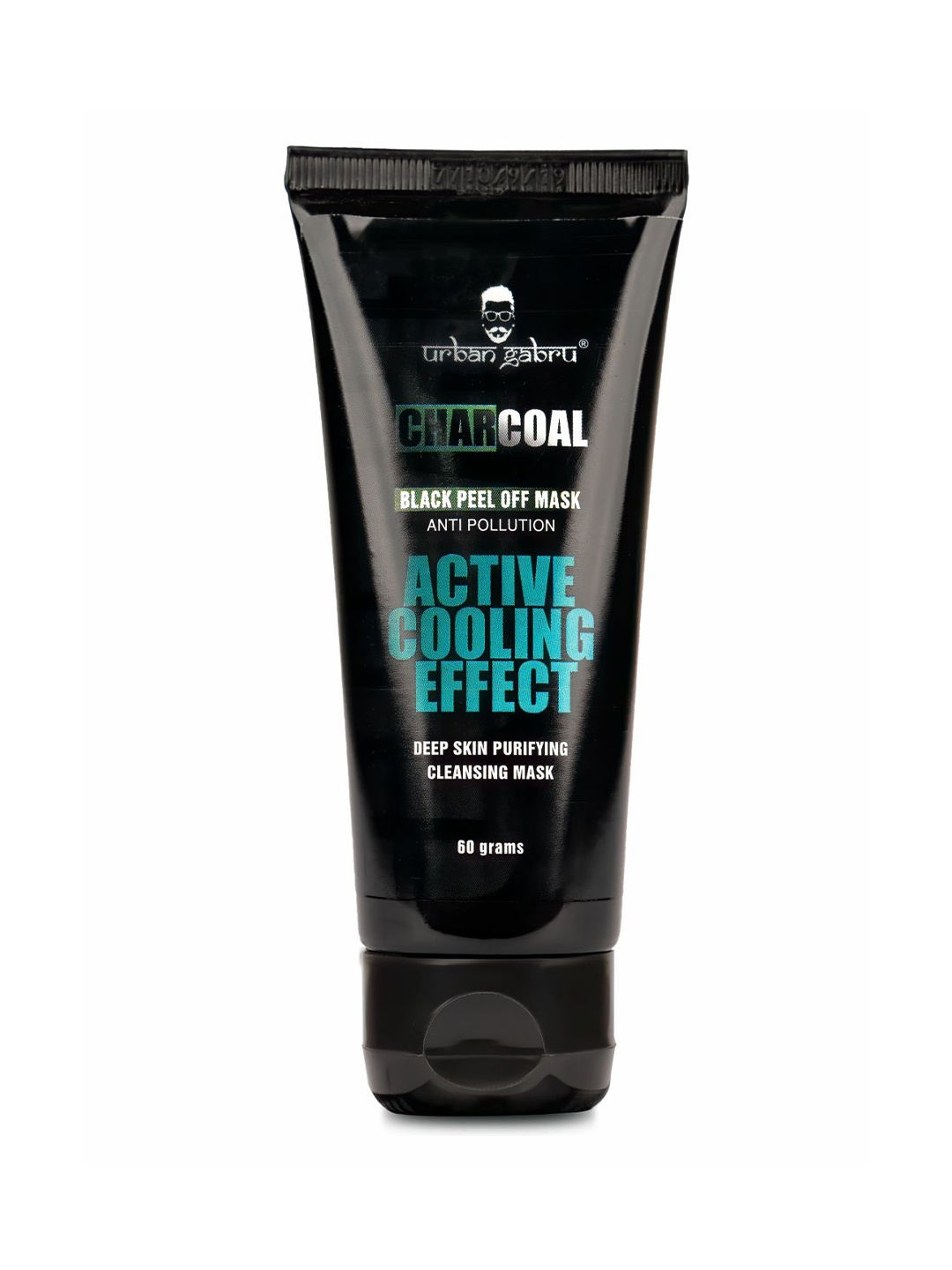 

URBANGABRU Charcoal Anti Pollution Peel Off Mask with Active Cooling Effect - 60 g, Black
