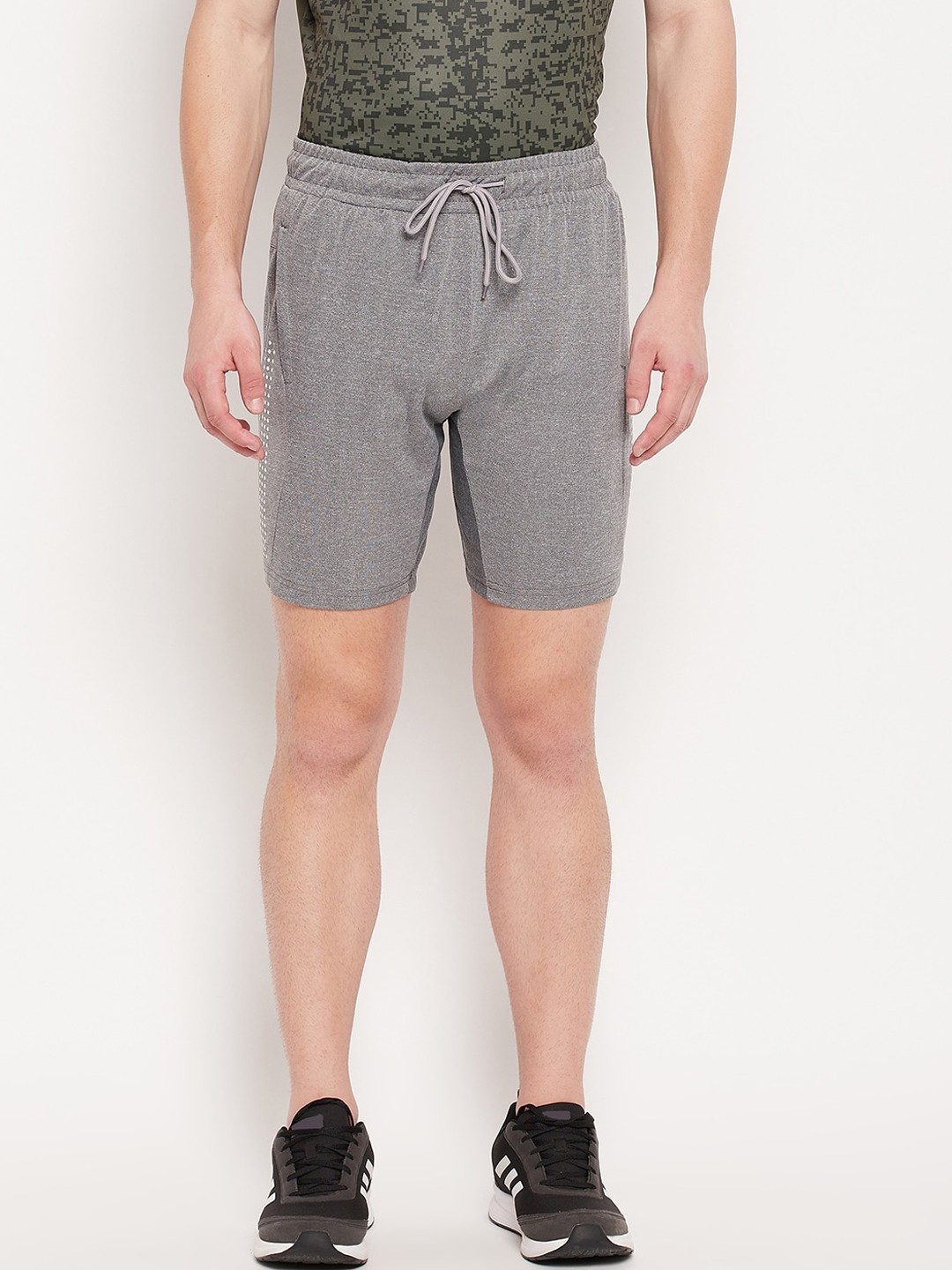 

Duke Men Grey Slim Fit Sports Shorts