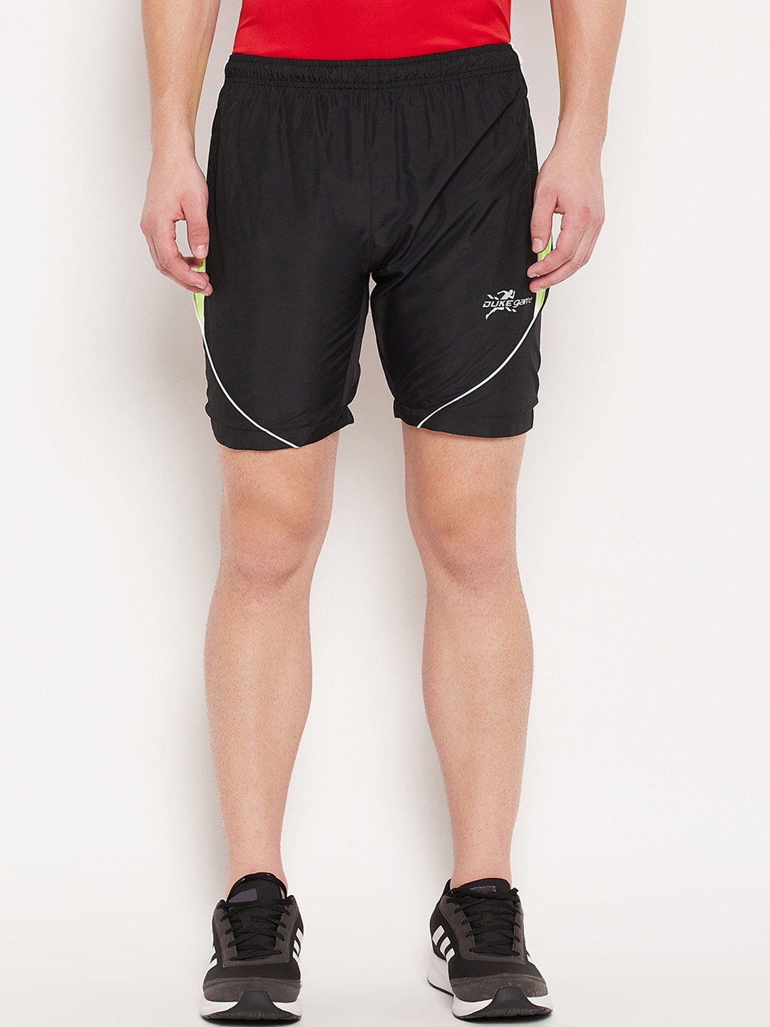 Duke Men Black Slim Fit Sports Shorts