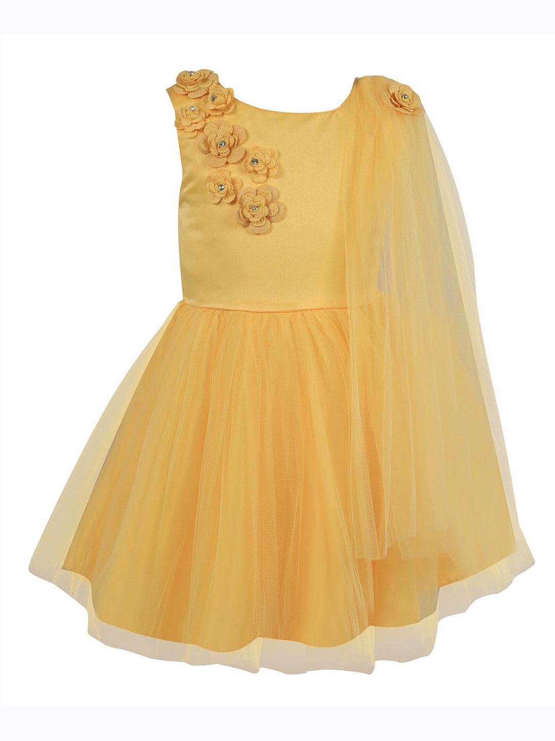 

The Magic Wand Mustard Yellow Party Wear Dress