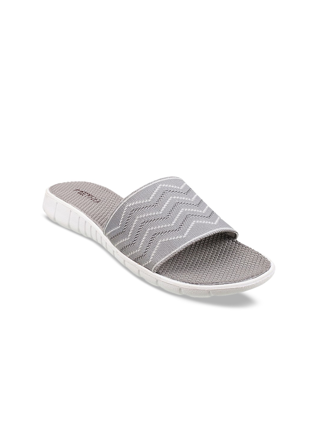 

Metro Women Grey Printed Open Toe Flats