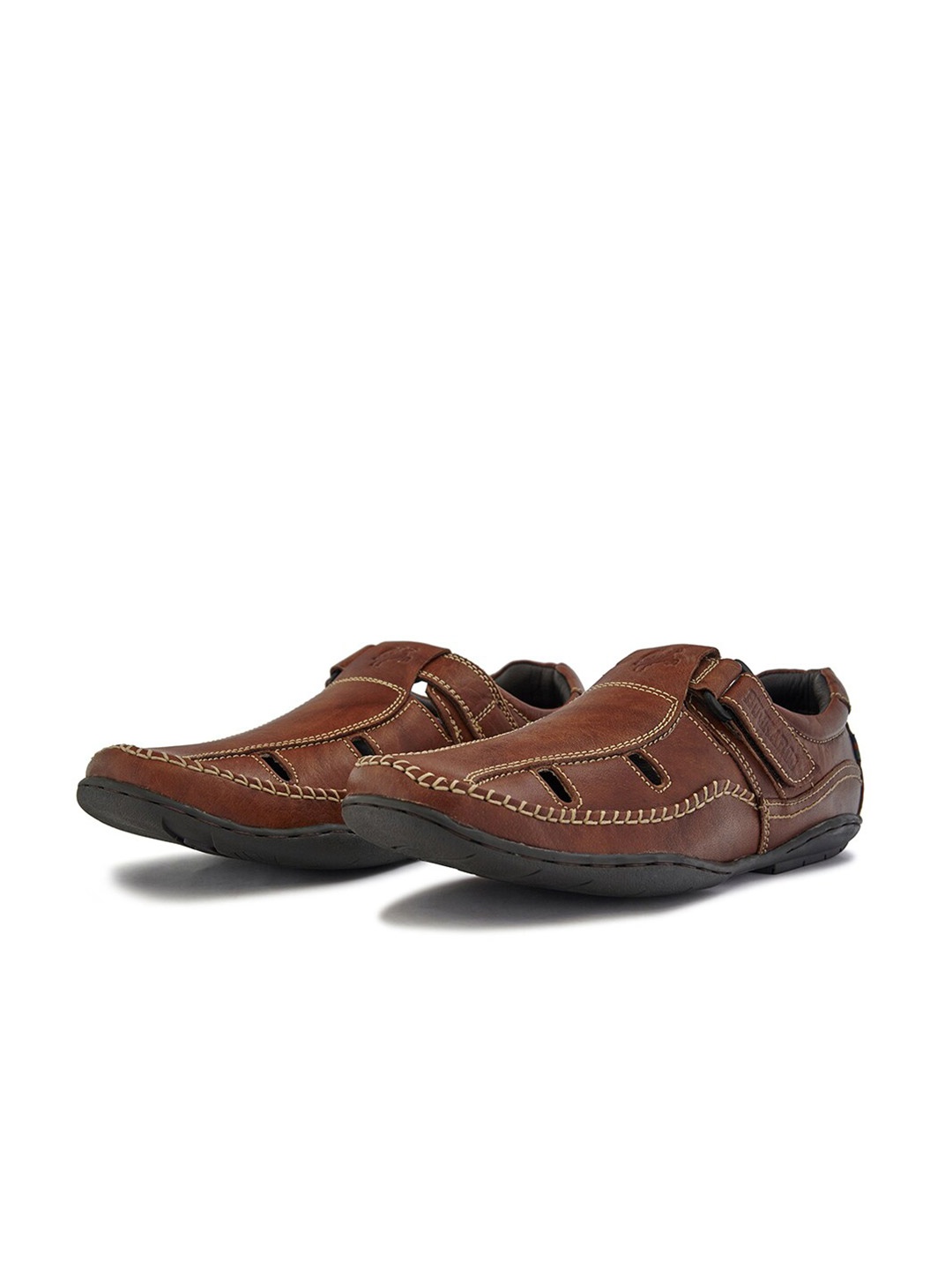 

Buckaroo Men Tan Genuine Leather Comfort Sandals