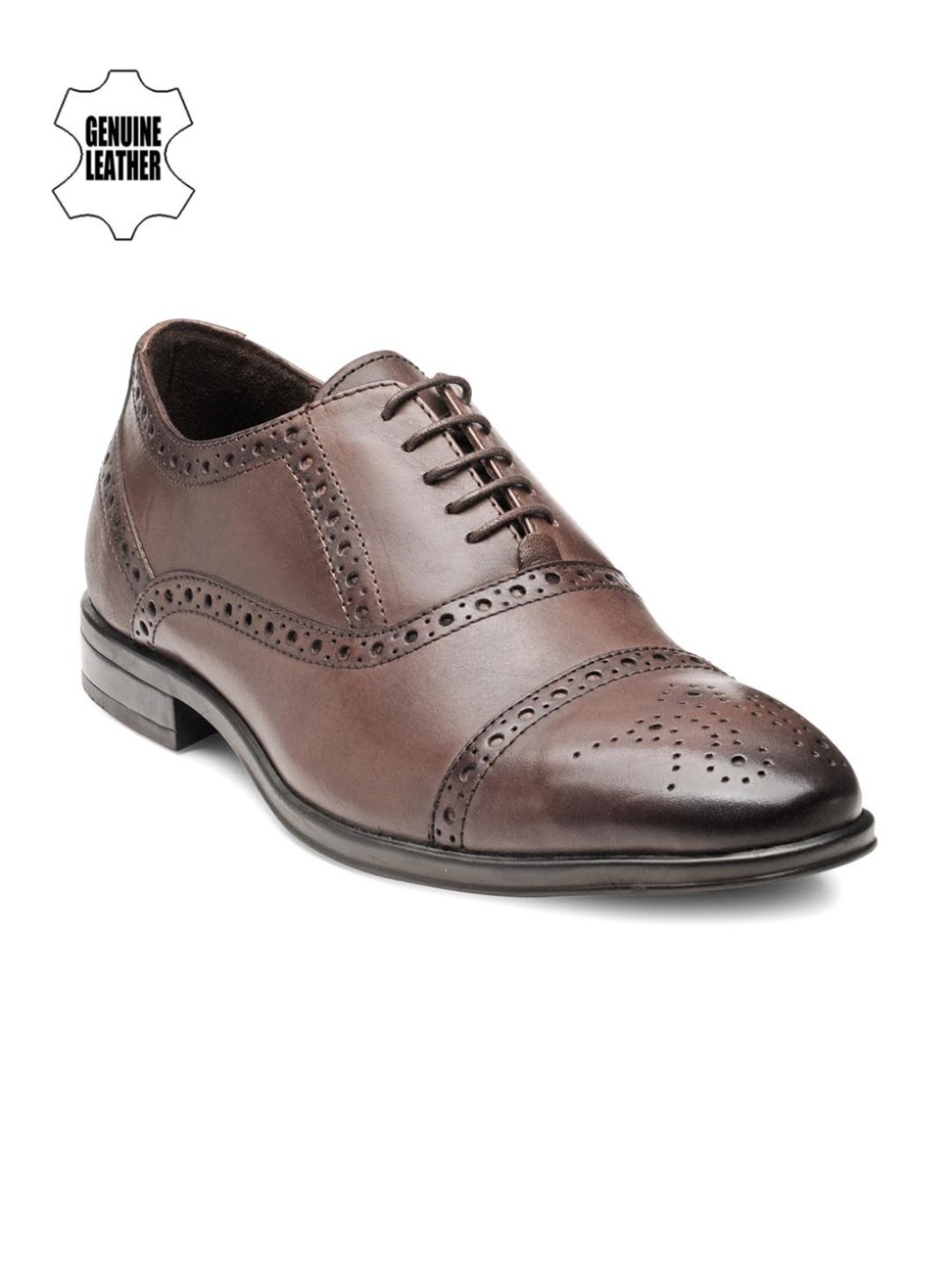 

Teakwood Leathers Men Coffee Brown Leather Formal Shoes