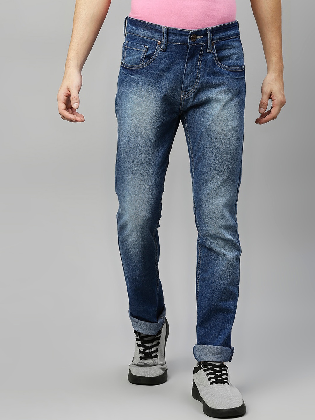 

High Star Men Blue Jean Slim Fit Heavy Fade Stretchable Jeans