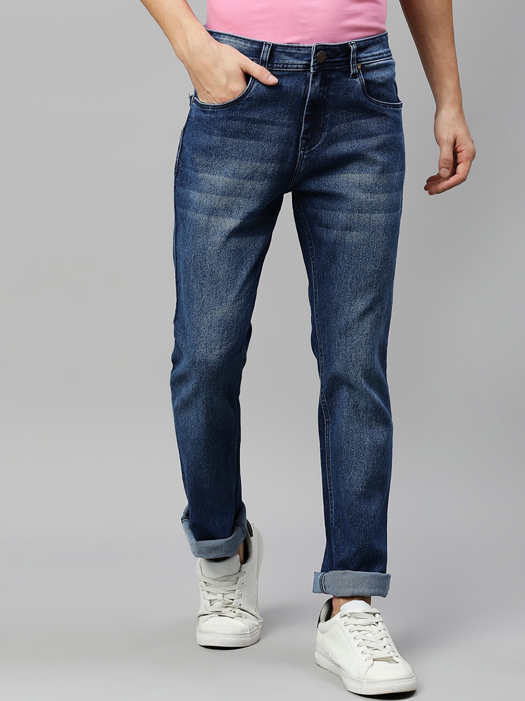 

High Star Men Blue Jean Slim Fit Light Fade Stretchable Jeans