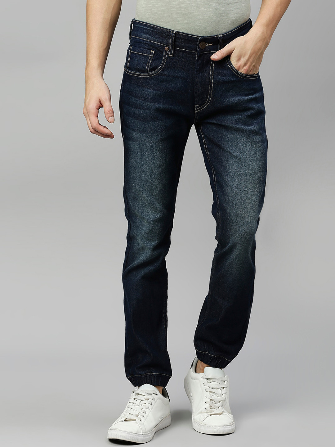 

High Star Men Blue Jeans Jogger Light Fade Stretchable Jeans