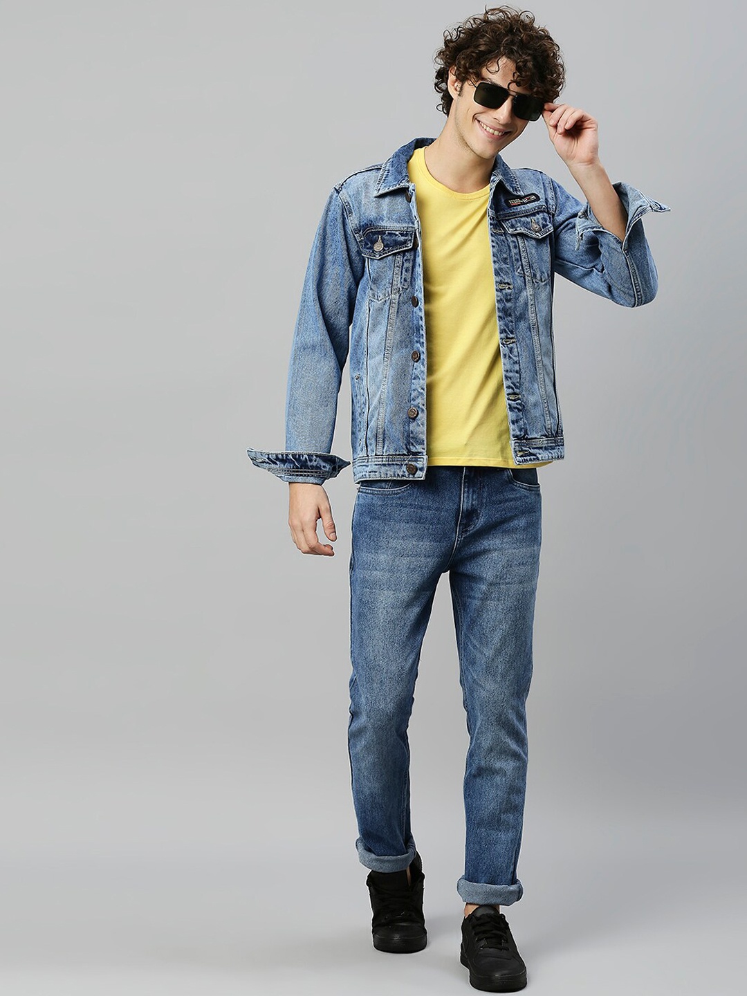 

High Star Men Blue Jean Slim Fit Heavy Fade Stretchable Jeans