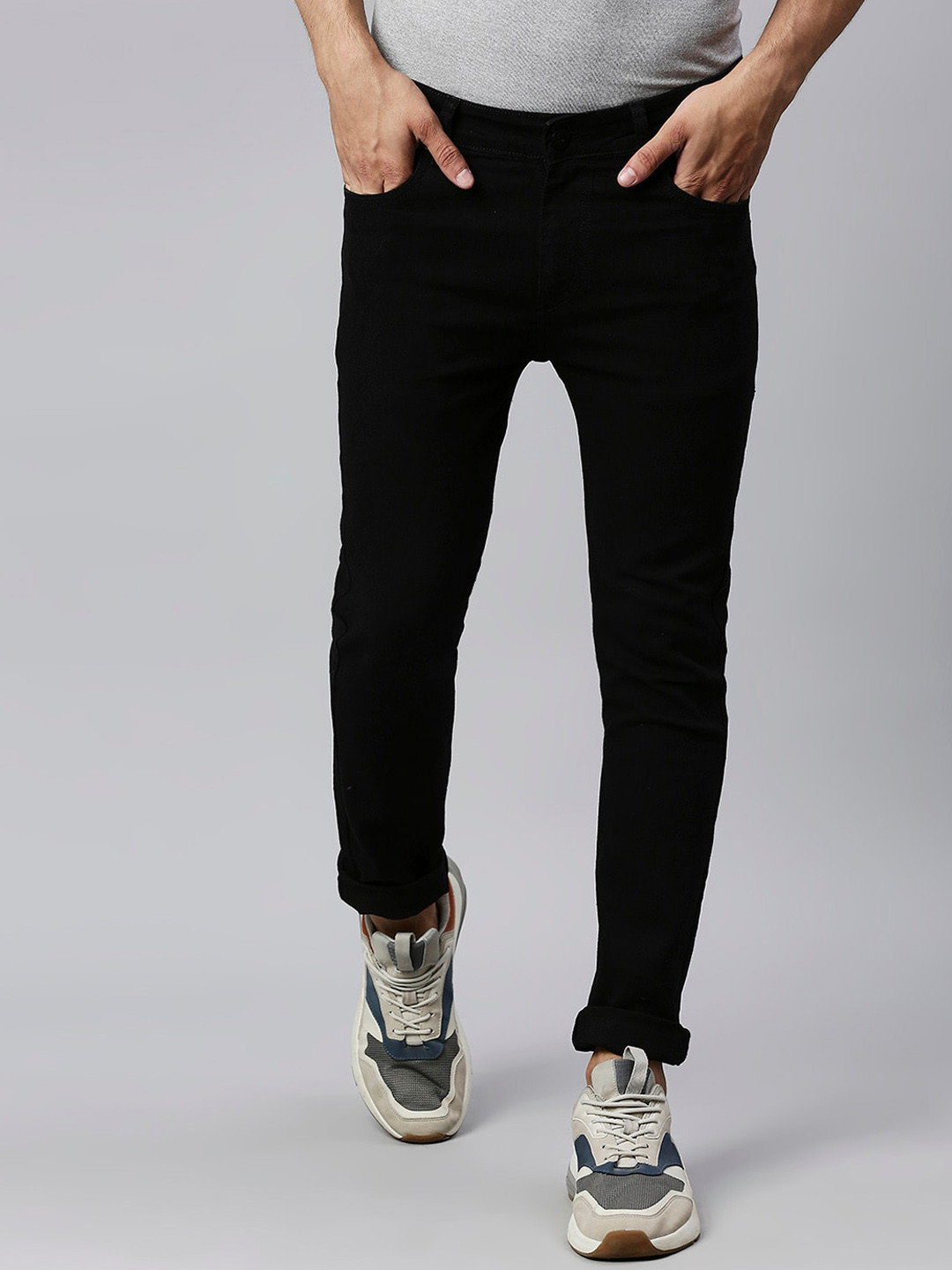 

Hubberholme Men Black Lean Slim Fit Jeans