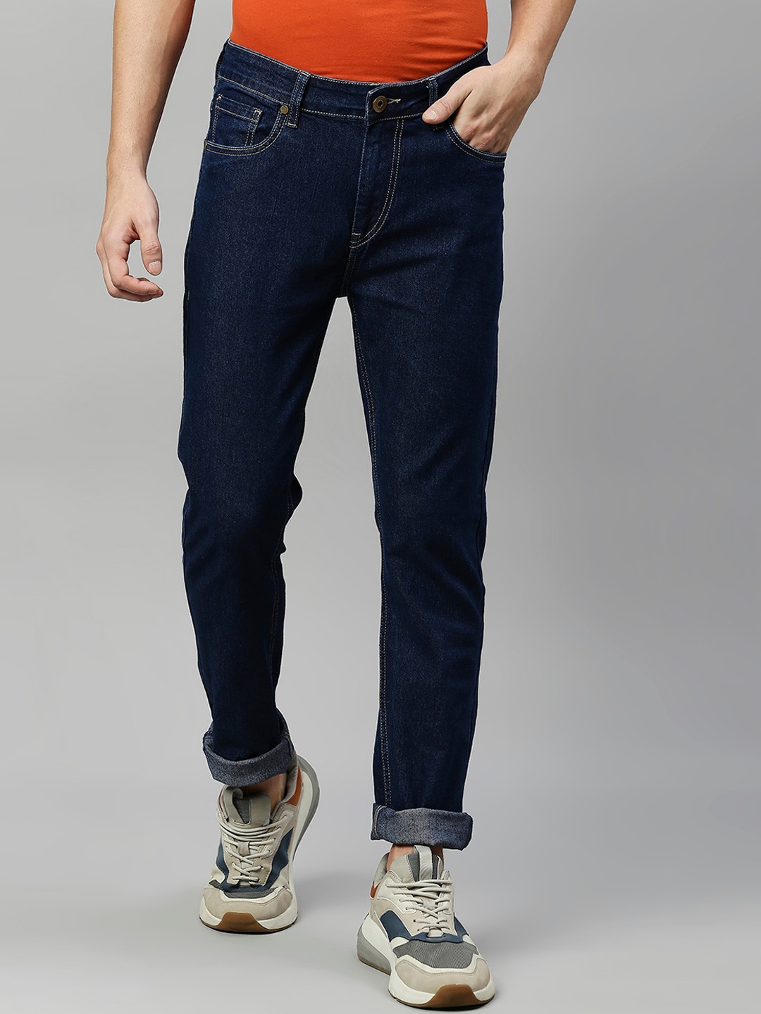 

Hubberholme Men Blue Lean Slim Fit Jeans