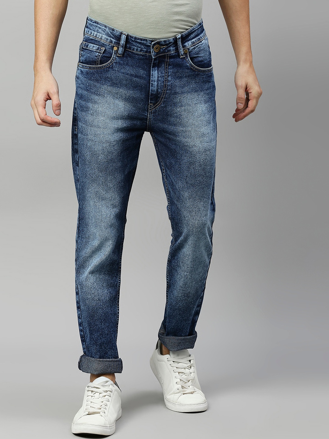 

Hubberholme Men Lean Slim Fit Heavy Fade Jeans, Na