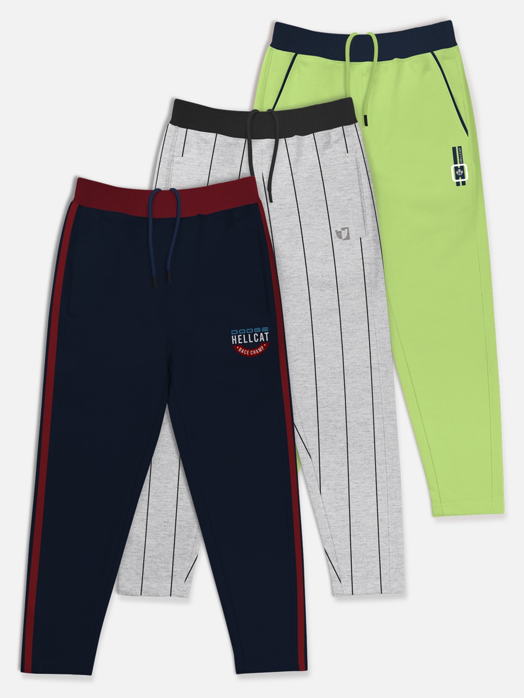 

HELLCAT Boys Pack Of 3 Track Pants, Navy blue