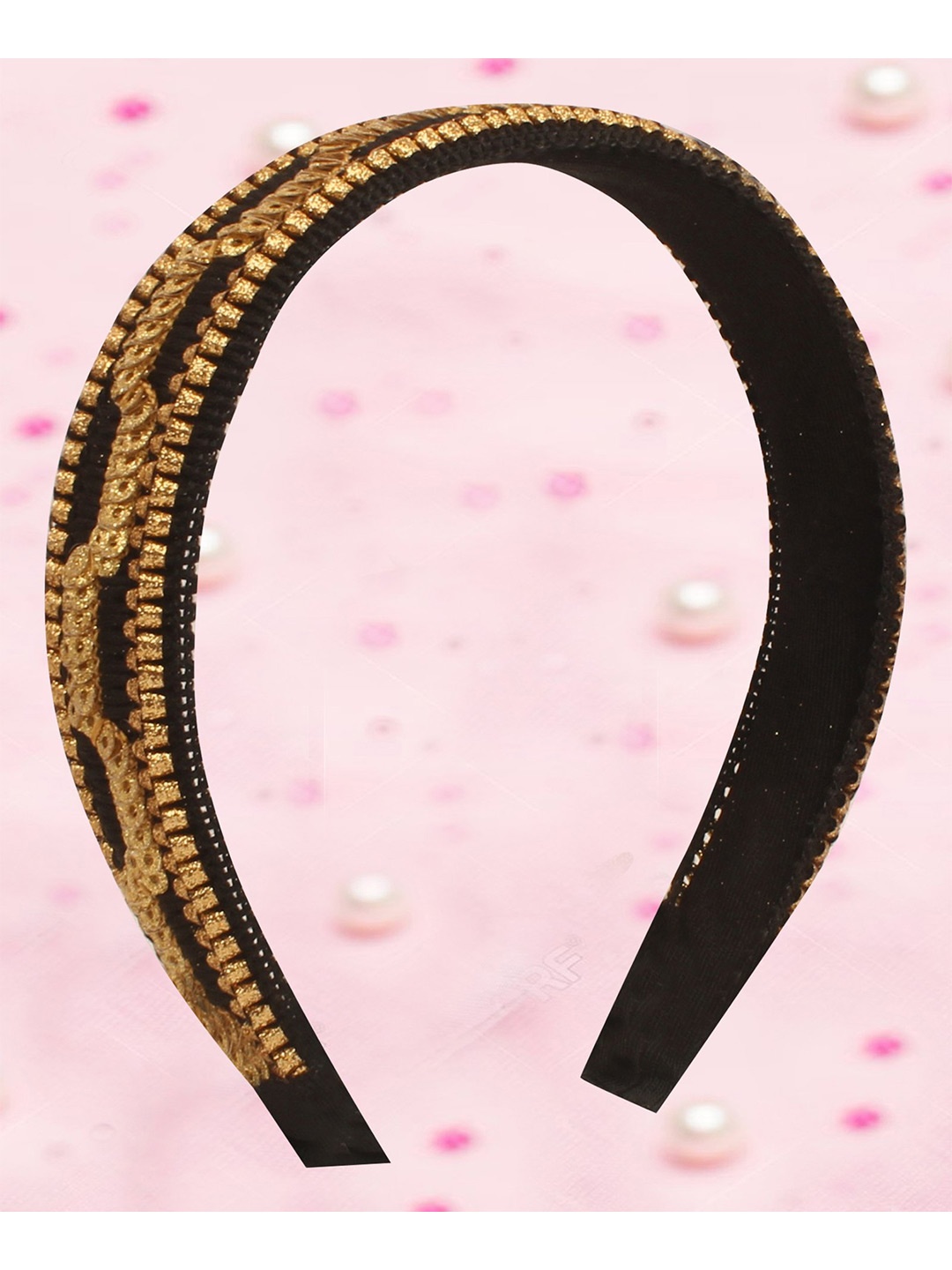 

Butterthief Girls Black & Gold-Toned Embellished Hairband