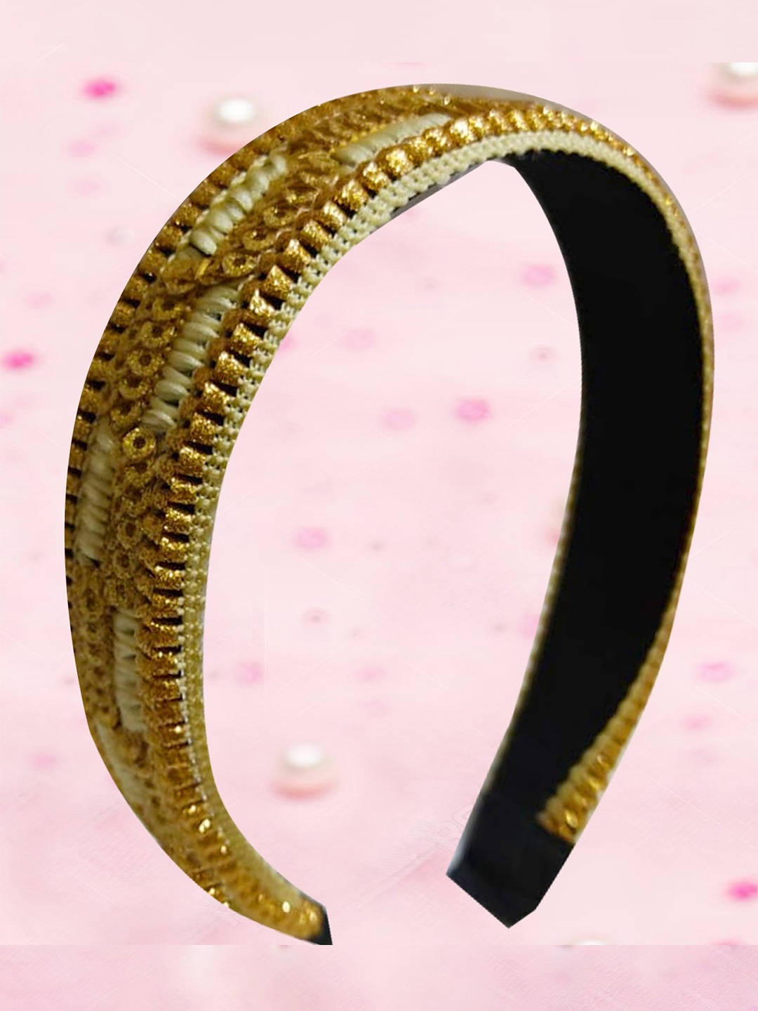 

Butterthief Girls Black & Gold-Toned Embellished Hairband