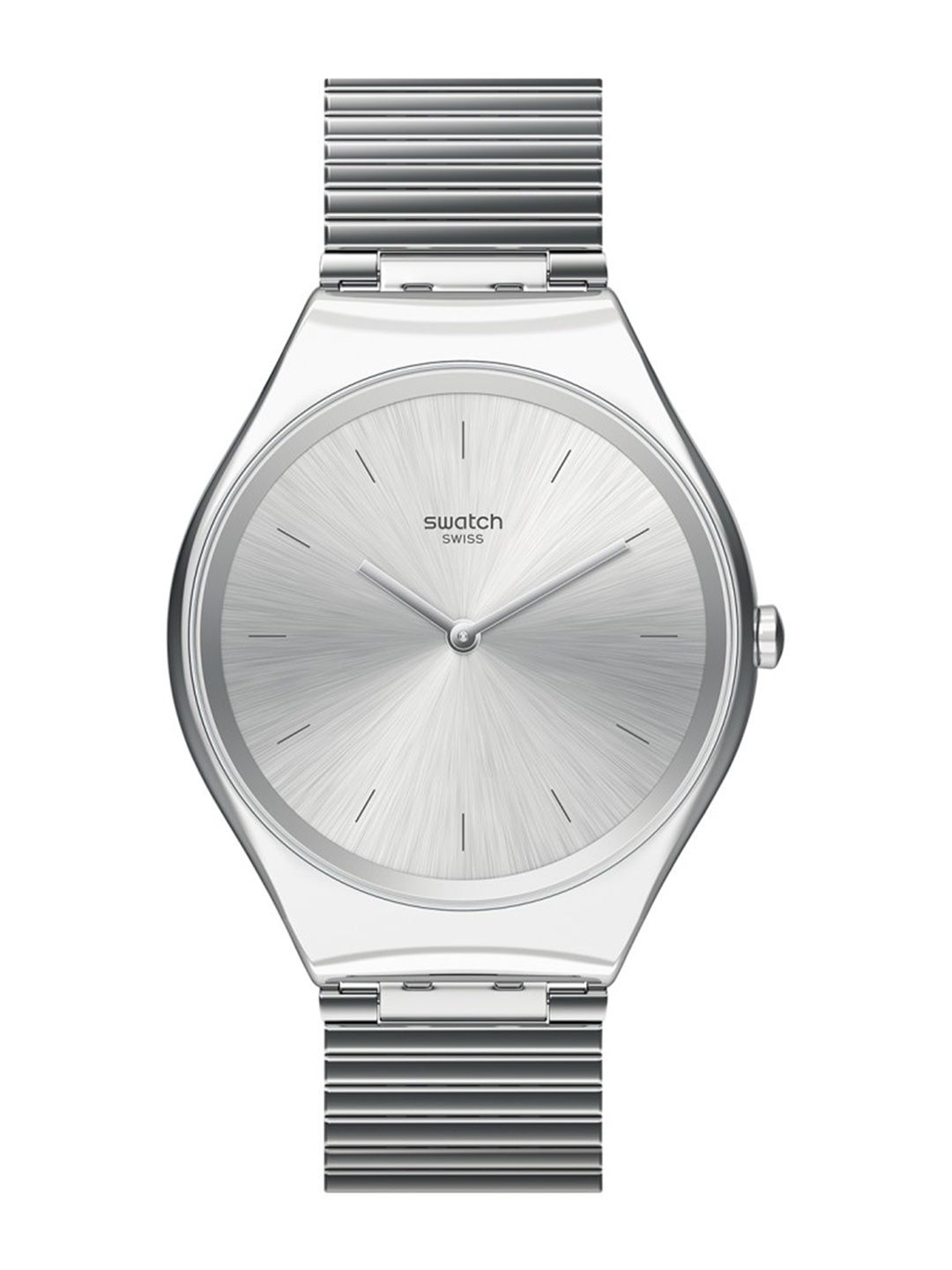 

Swatch Unisex Dial & Stainless Steel Bracelet Style Straps Analogue Watch SYXS103GG_A, Grey