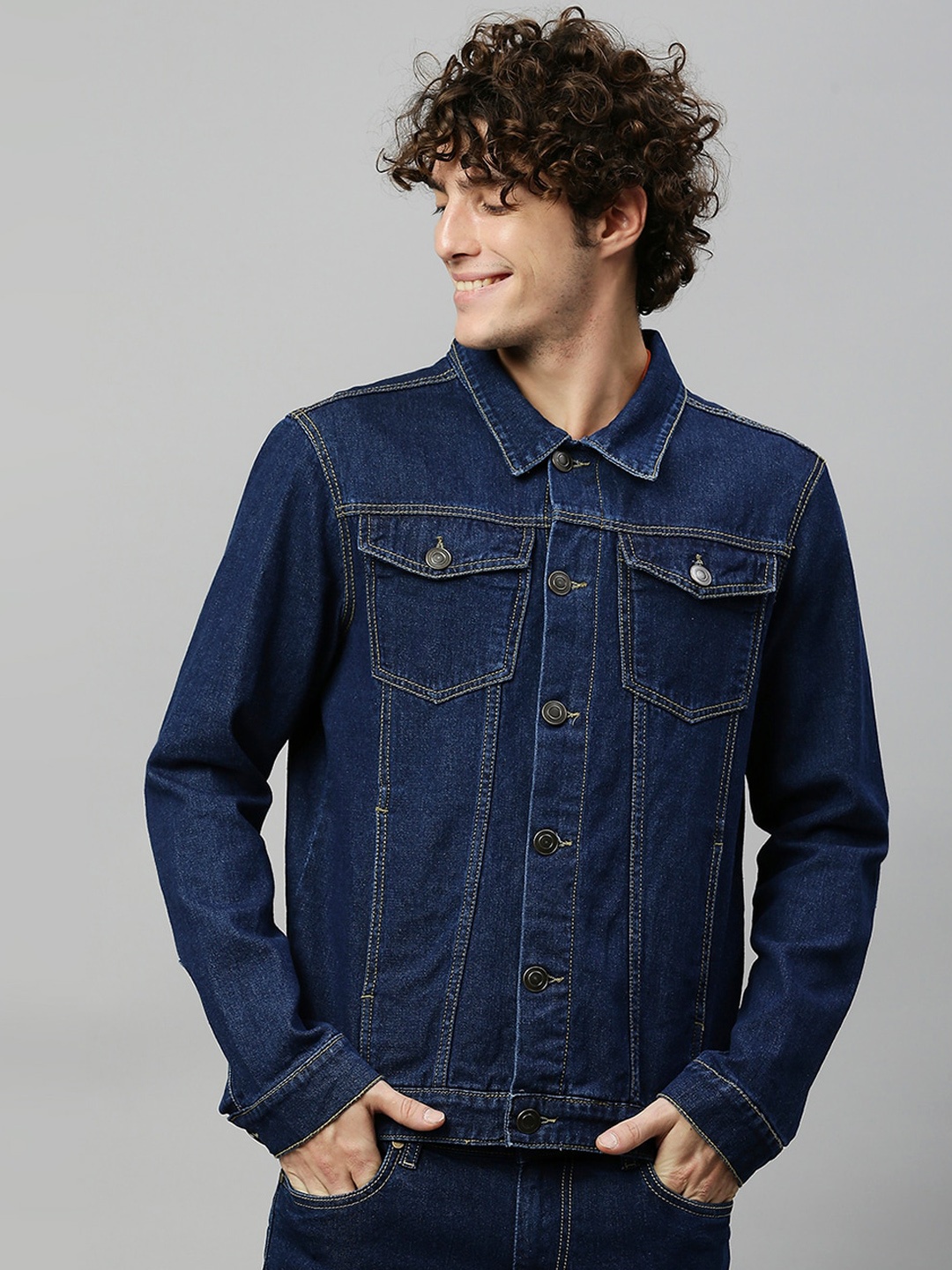 

Hubberholme Men Blue Denim Jacket