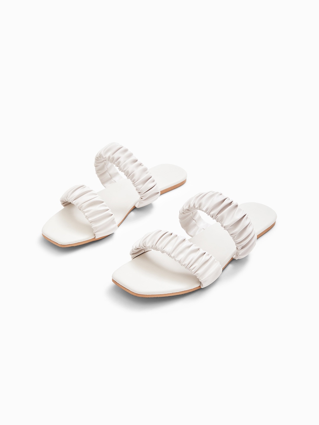 

The Label Life Women White Open Toe Flats