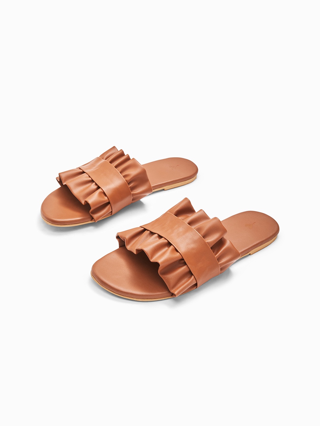 

The Label Life Women Tan Open Toe Flats