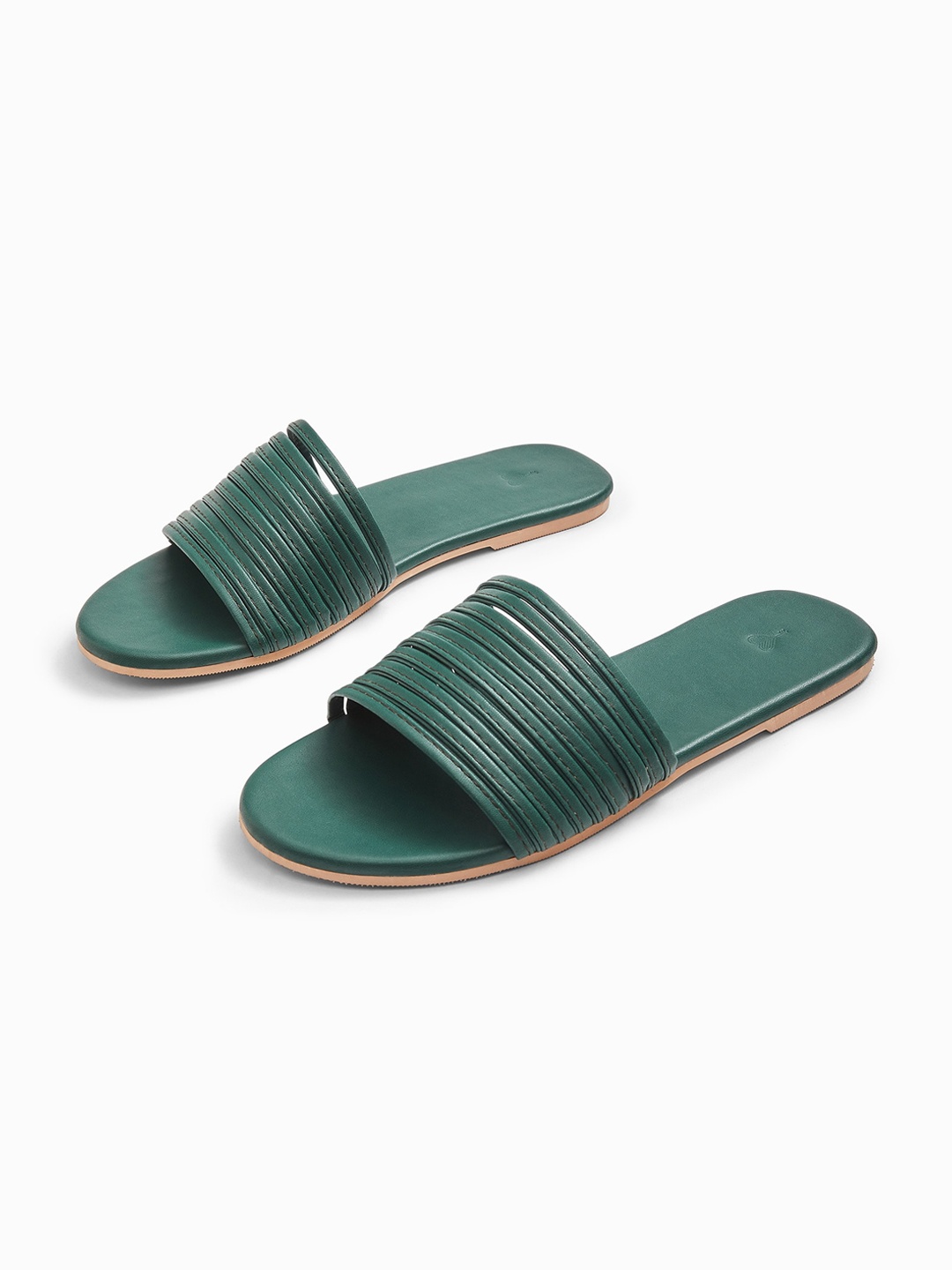 

The Label Life Women Green Open Toe Flats