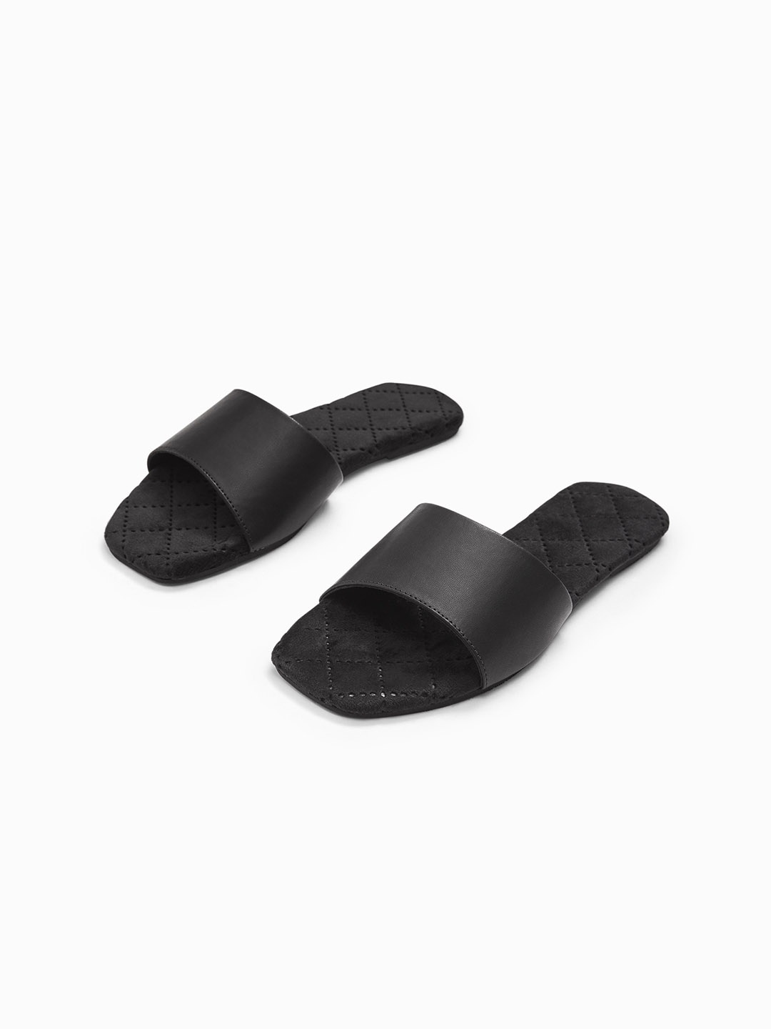 

The Label Life Women Black Open Toe Flats