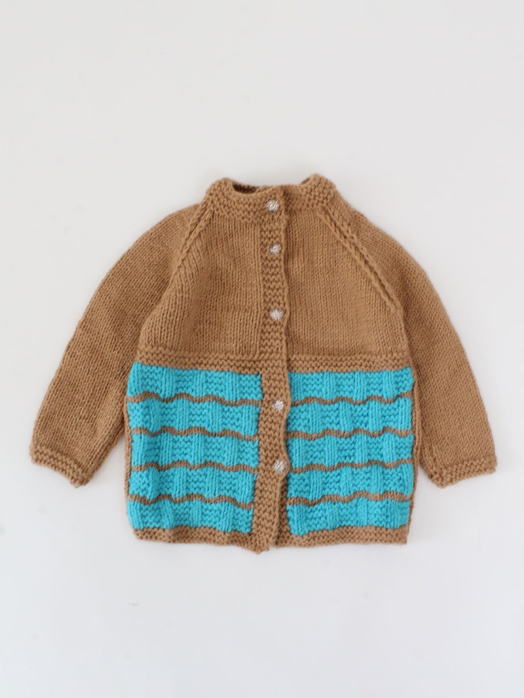 

Woonie Unisex Kids Brown & Blue Cardigan
