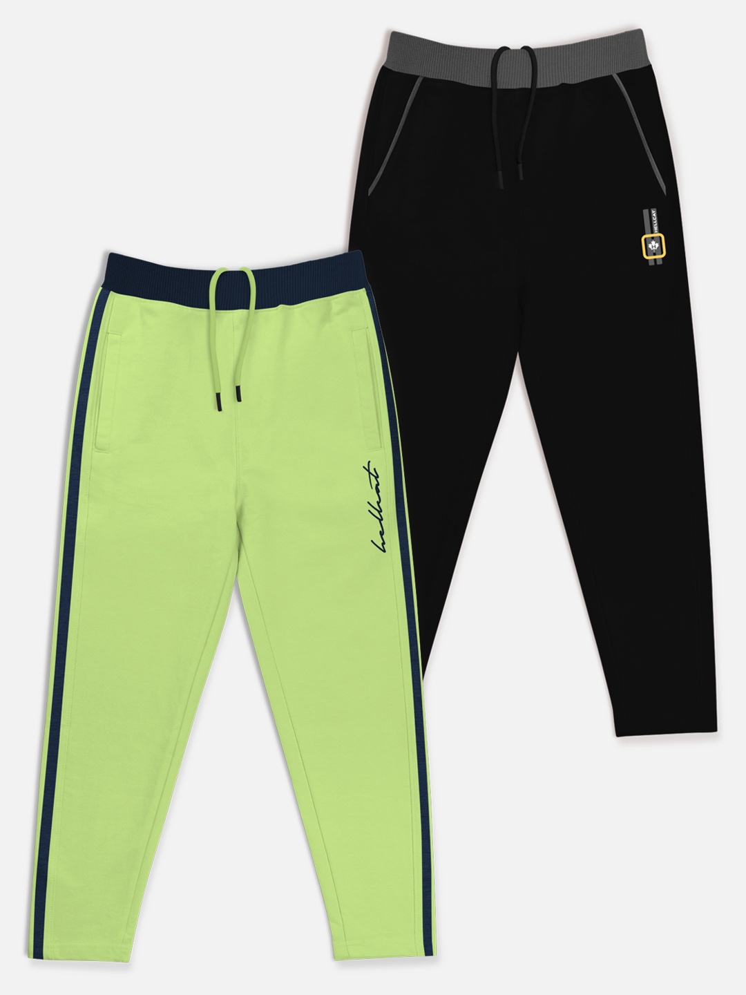

HELLCAT Boys Pack of 2 Cotton Track Pants, Black