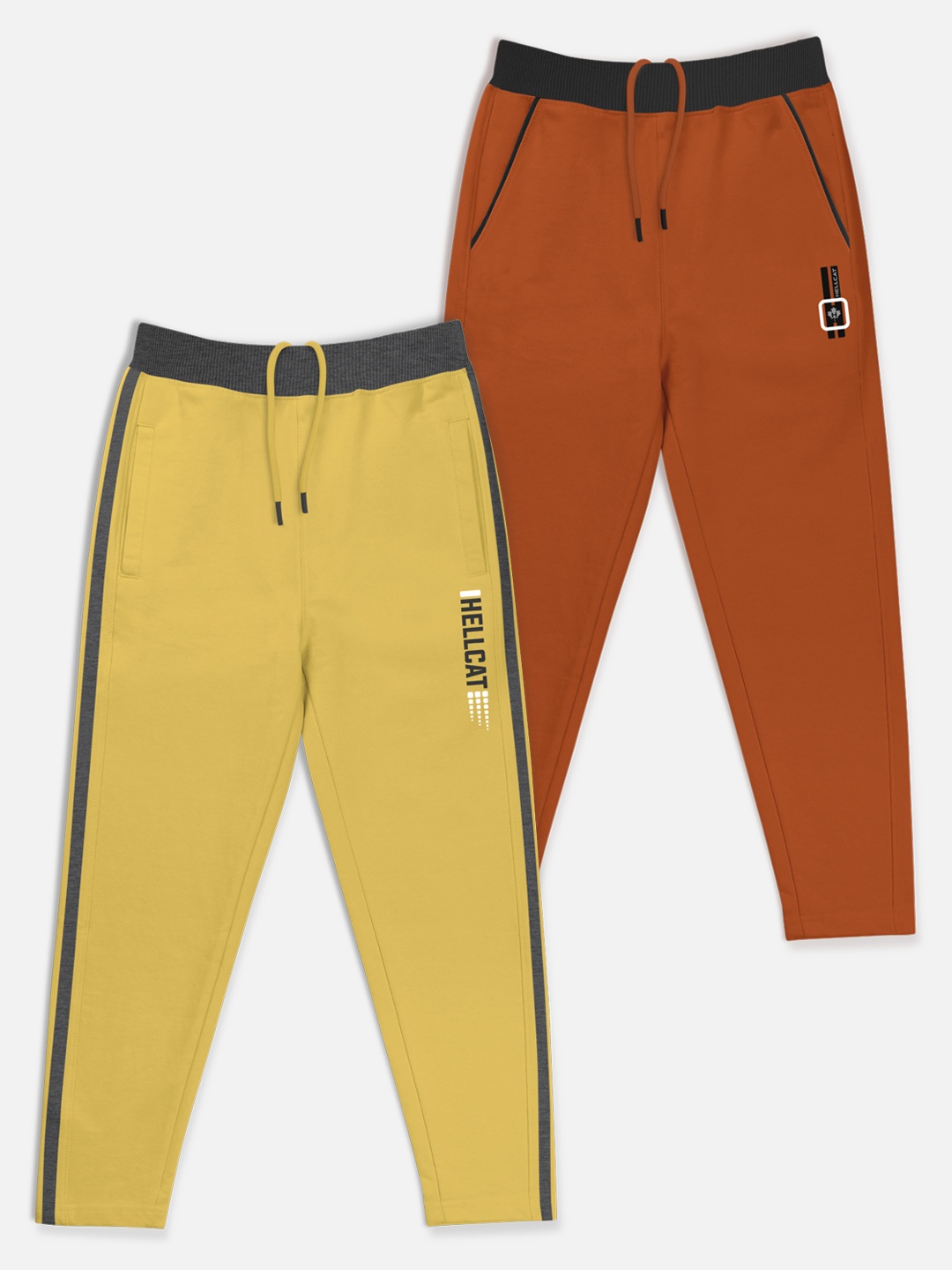 

HELLCAT Boys Pack Of 2 Solid Track Pants, Rust