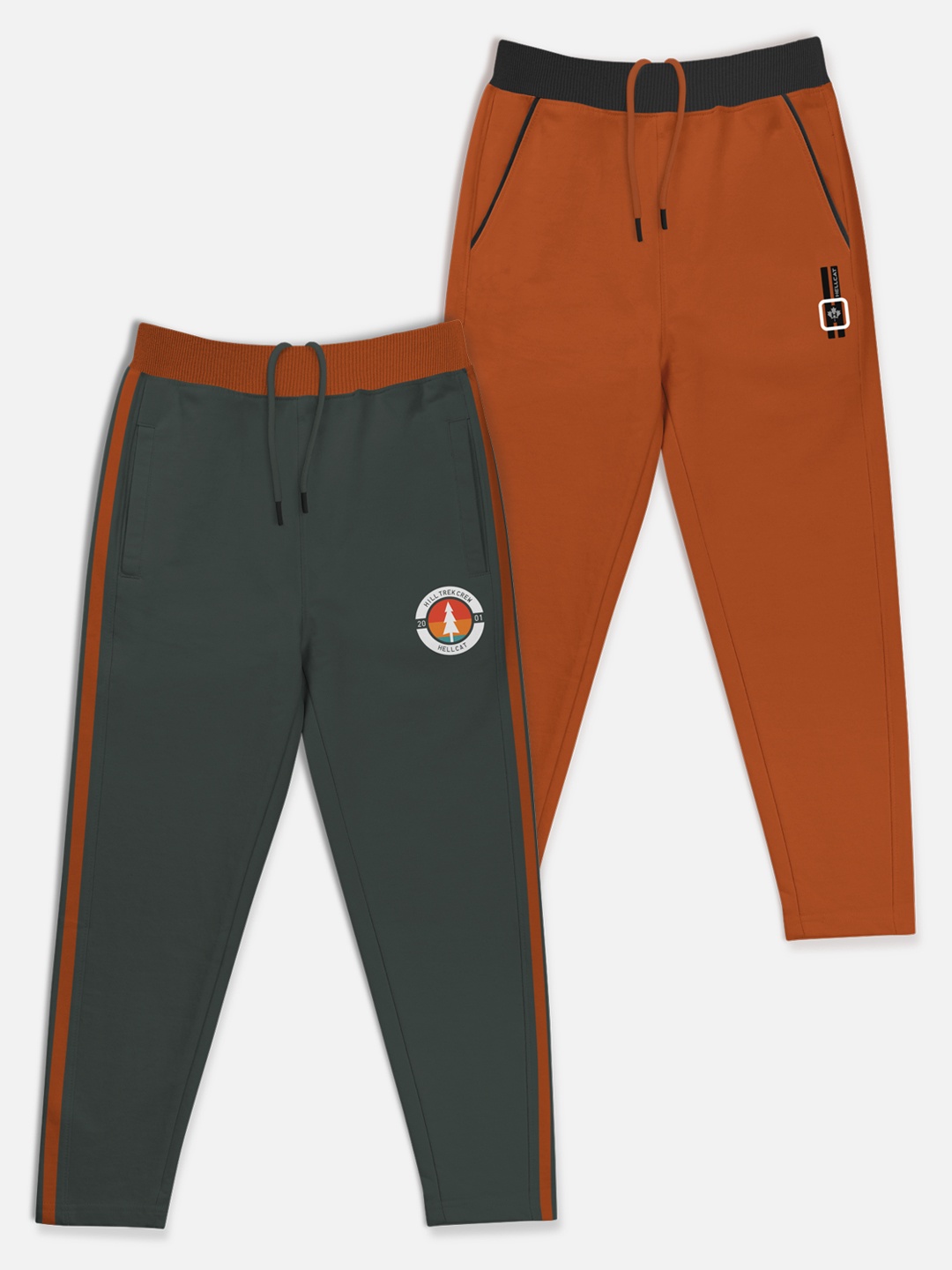 

HELLCAT Boys Pack Of 2 Solid Track Pants, Rust