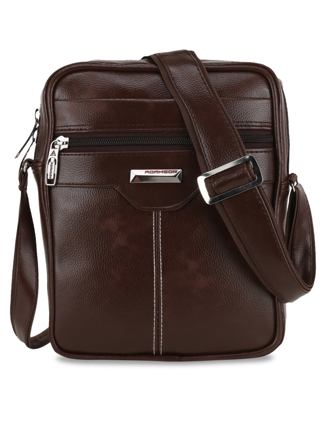 

ADAMSON Brown Structured Handheld Bag