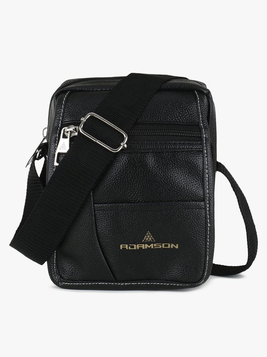 

ADAMSON Black Bucket Sling Bag with Cut Work