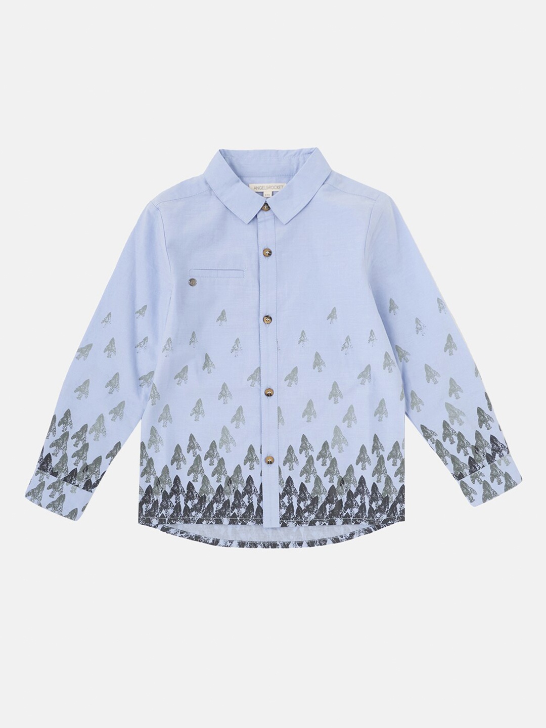 

Angel & Rocket Boys Blue Classic Printed Casual Shirt