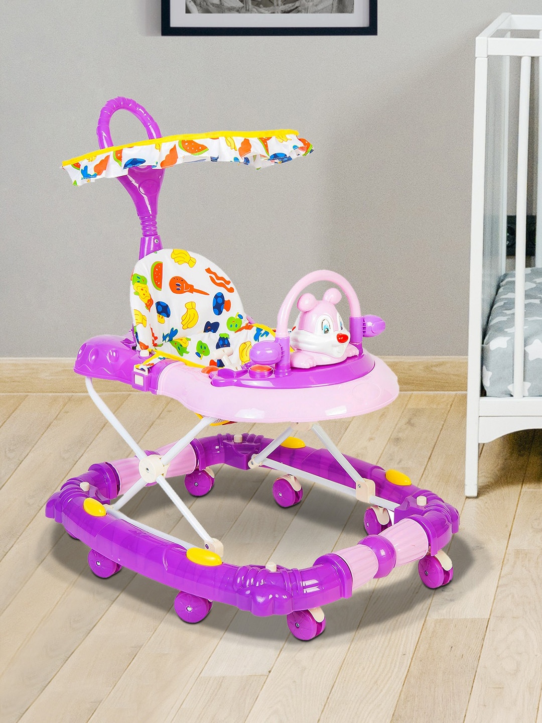 

Baby Moo Purple 2 in 1 Premium Walker Cum Rocker