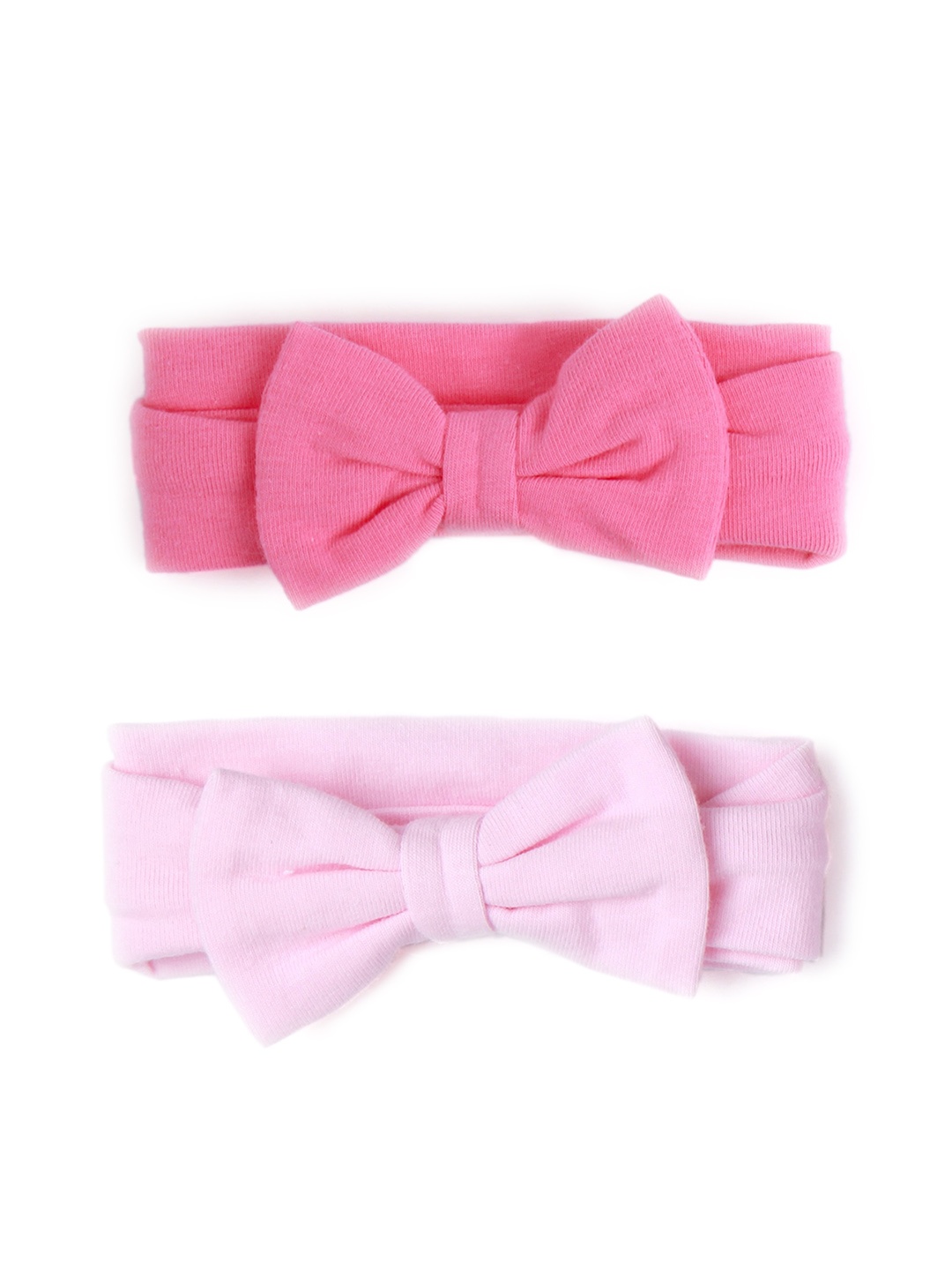 

Babymoon Infants Girls Pink Pack Of 2 Bandana Headbands