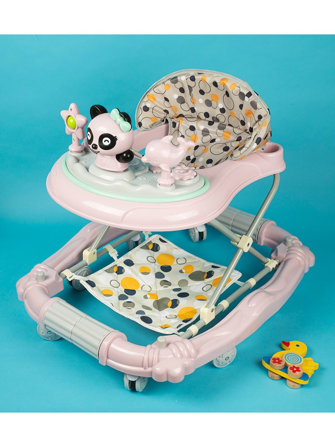 

Baby Moo Infants Lilac-Colored & White Solid Walker, Multi